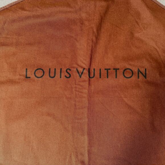Authentic Louis Vuitton LV Brown Garment Bag Hanging Zip Up 23"x39" - Picture 3 of 9